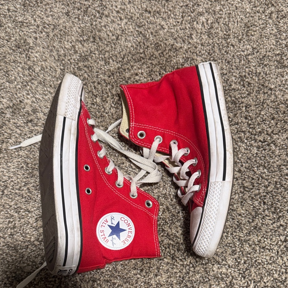 Converse Red Canvas High-Tops